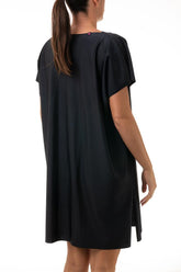 KAFTANO DONNA  NERO CLEO SUM NERO BE BEACH